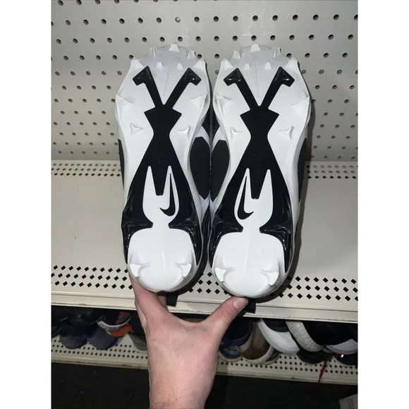 Nike Alpha Menace Pro 3 Mens Football Cleats Size 13 Black White CT6649-001