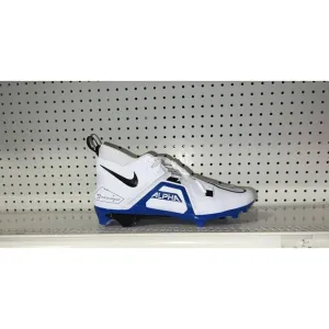 Nike Alpha Menace Pro 3 Mens Football Cleats Size 8 White Royal Blue Black