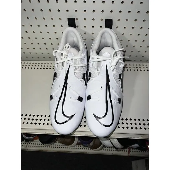 Nike Alpha Menace Pro 3 Mens Football Cleats Size 9.5 White Navy Blue Black