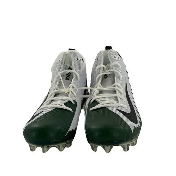 Nike Alpha Menace Pro Mid Cleats Mens Size 14.5 Green &amp; White Football Shoes NEW