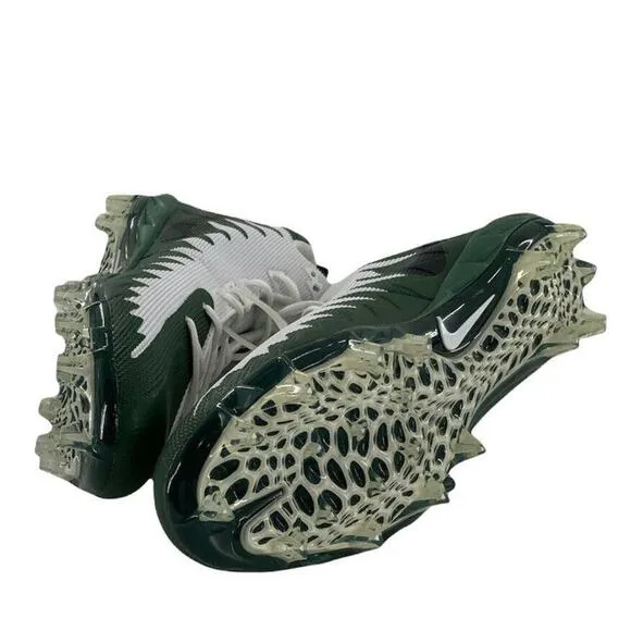 Nike Alpha Menace Pro Mid Cleats Mens Size 14.5 Green &amp; White Football Shoes NEW