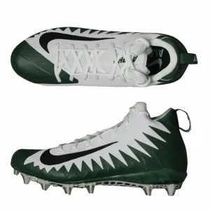 Nike Alpha Menace Pro Mid Cleats Mens Size 14.5 Green &amp; White Football Shoes NEW