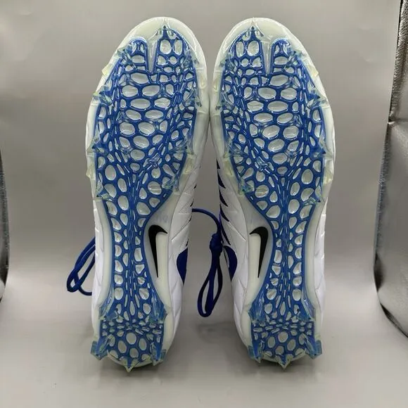 Nike Alpha Menace Pro Mid Football Cleats White Blue 866012-409 Size 15 US