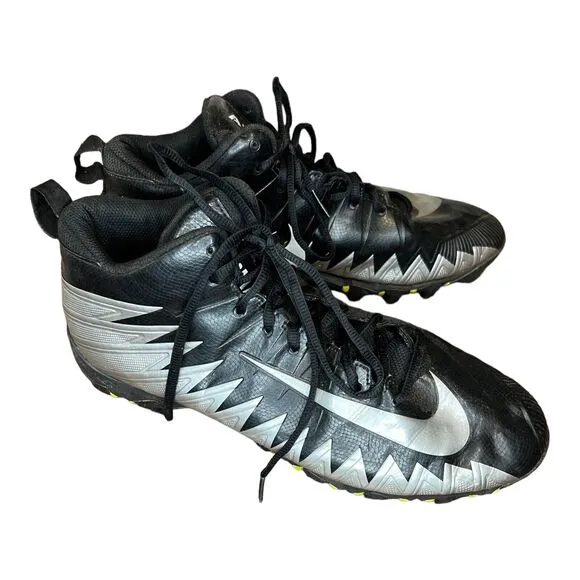 Nike Alpha Menace Shark Football Cleats Men Size 10.5W Athletic Shoes 899372-001