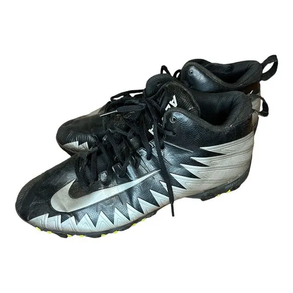Nike Alpha Menace Shark Football Cleats Men Size 10.5W Athletic Shoes 899372-001