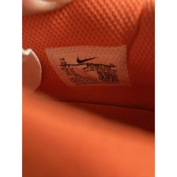 Nike Alpha Menace Turf Low Football Shoes White Orange Men Size 10 BV3997-105