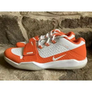 Nike Alpha Menace Turf Low Football Shoes White Orange Men Size 10 BV3997-105