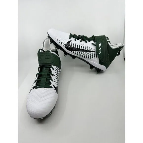 Nike Alpha Menace Pro 2 Football Cleats White Green BV3945-107 Men's Size 12