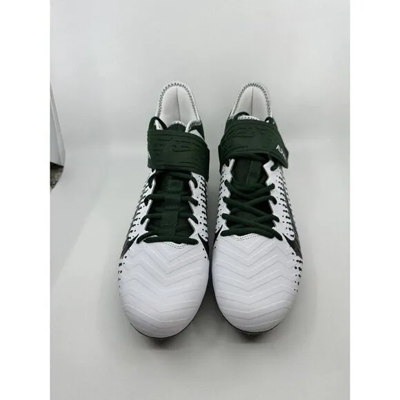 Nike Alpha Menace Pro 2 Football Cleats White Green BV3945-107 Men's Size 12