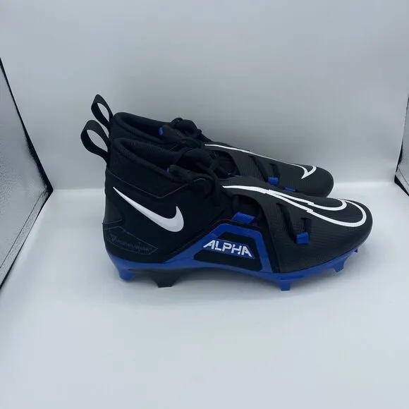 Nike Alpha Menace Pro 3 Football Cleats Black Blue CT6649-007 Size 9.5,10,11