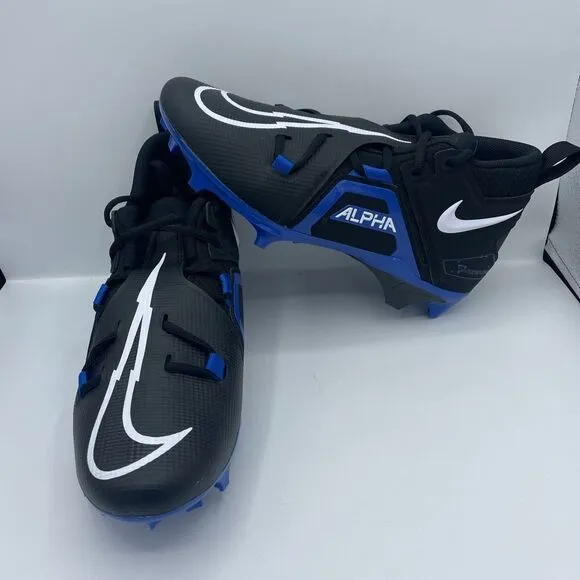Nike Alpha Menace Pro 3 Football Cleats Black Blue CT6649-007 Size 9.5,10,11