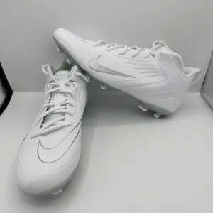 Nike Alpha Huarache 8 Varsity Lacrosse Cleats CZ6558-100 White/Silver Size 12.5