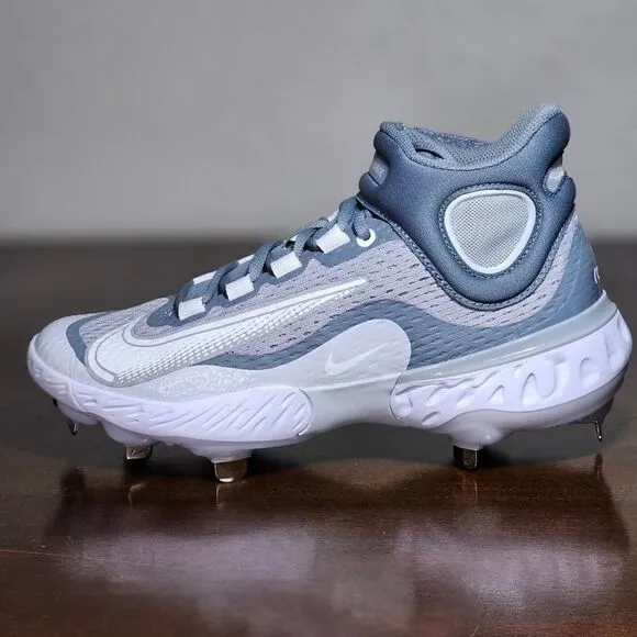 Nike Alpha Huarache Elite 4 Mid Baseball Cleats Shoes Men's 7 Grey DJ6520-012 SE