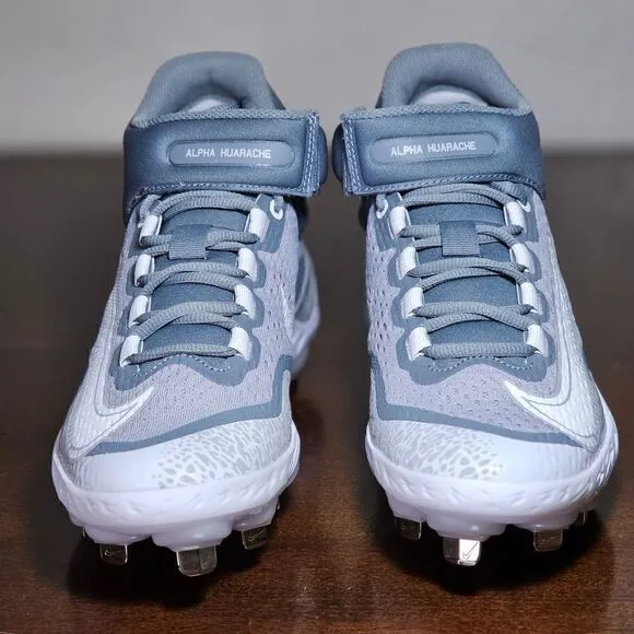 Nike Alpha Huarache Elite 4 Mid Baseball Cleats Shoes Youth 7 Grey DJ6520-012 SE