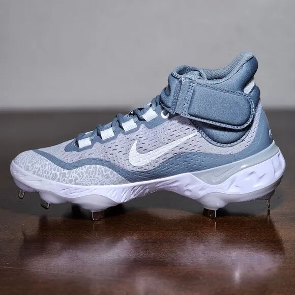Nike Alpha Huarache Elite 4 Mid Baseball Cleats Shoes Youth 7 Grey DJ6520-012 SE