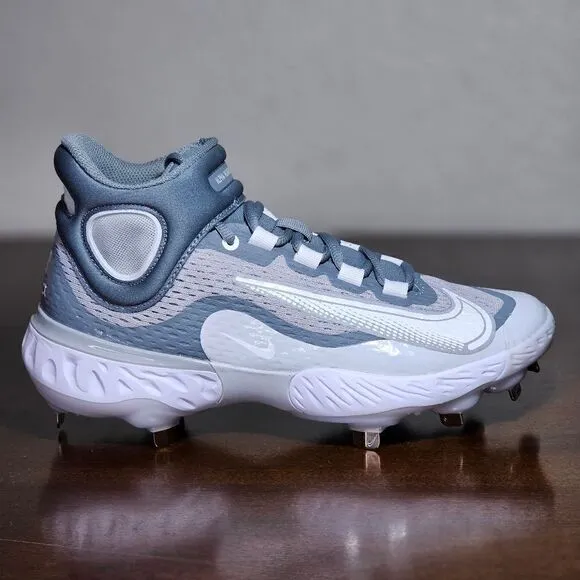 Nike Alpha Huarache Elite 4 Mid Baseball Cleats Shoes Youth 7 Grey DJ6520-012 SE