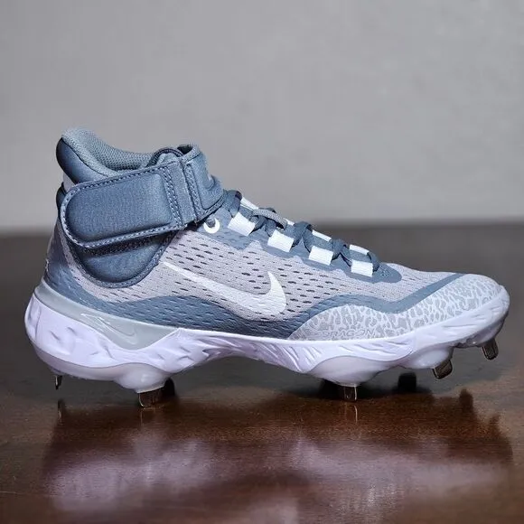Nike Alpha Huarache Elite 4 Mid Baseball Cleats Shoes Youth 7 Grey DJ6520-012 SE
