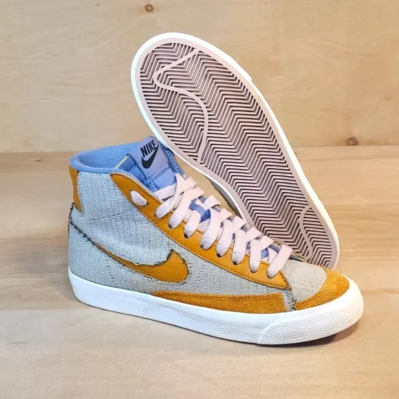 Nike Blazer 77 High-Top Corduroy Suede And Leather 5.5 Mens/7 Womens Sneakers
