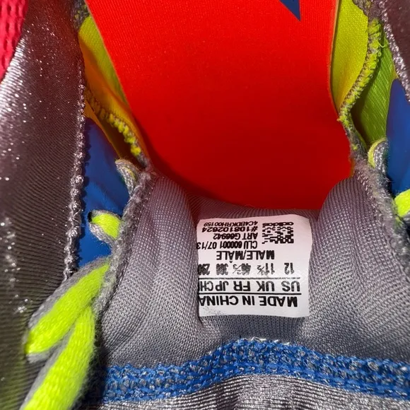 Nike Blue and Yellow Athletic Shoes High-Top Design