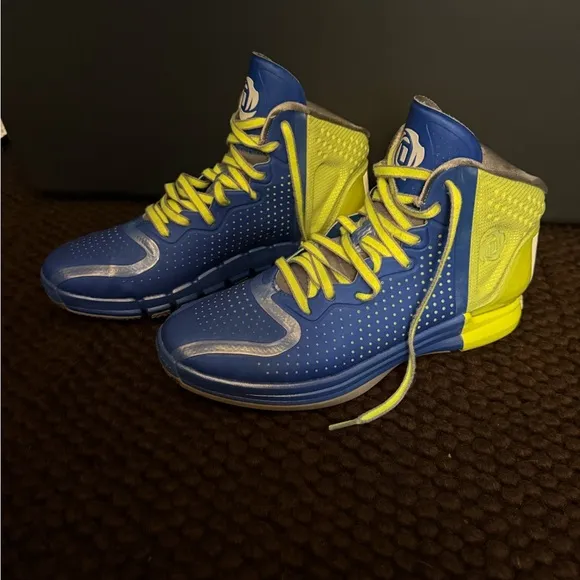 Nike Blue and Yellow Athletic Shoes High-Top Design