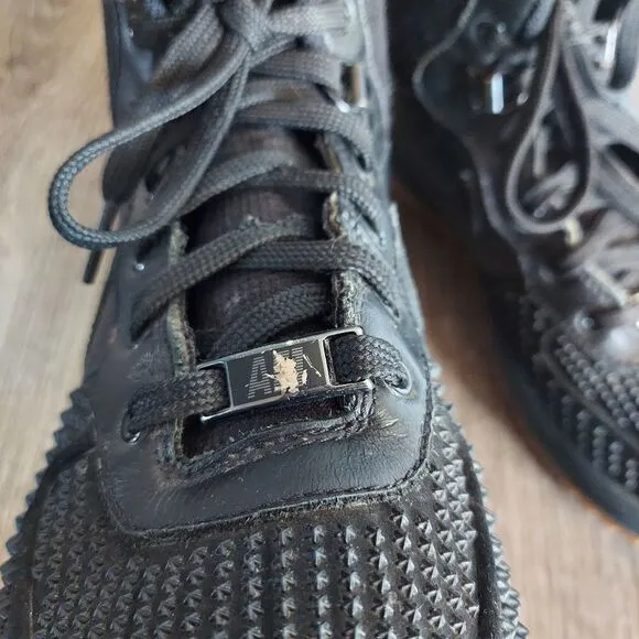Nike Boys Black Lunar Force 1 Duckboot Shoes Size 6.5 Youth Lace Up High Top