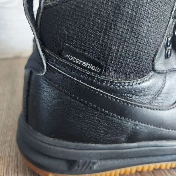 Nike Boys Black Lunar Force 1 Duckboot Shoes Size 6.5 Youth Lace Up High Top