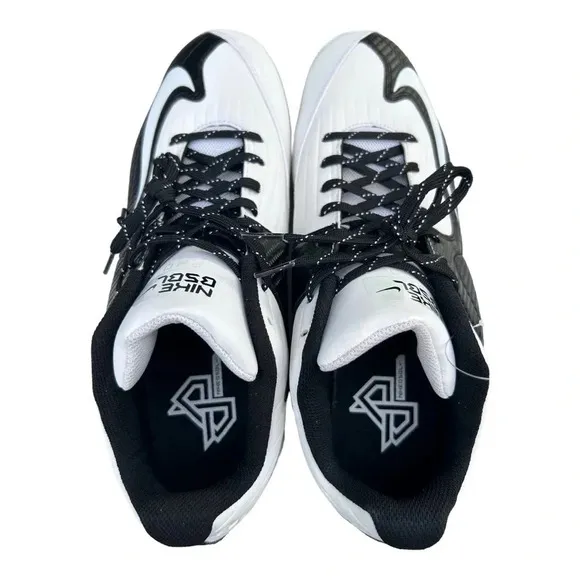 Nike BSBL MVP Pro Metal 2 White Black Baseball Cleats Men’s US Size 13 NWOT