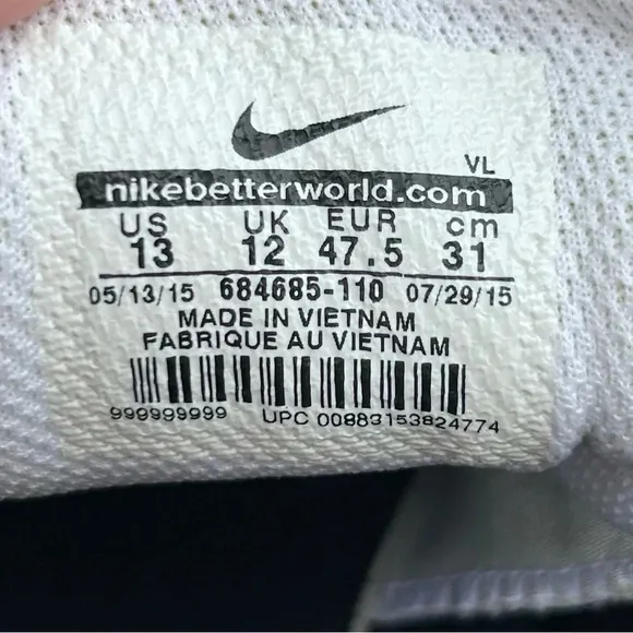 Nike BSBL MVP Pro Metal 2 White Black Baseball Cleats Men’s US Size 13 NWOT