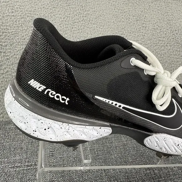 Nike Cleats Mens Size 8.5 Black Alpha Huarache Elite 3 Metal Baseball CK0746-010