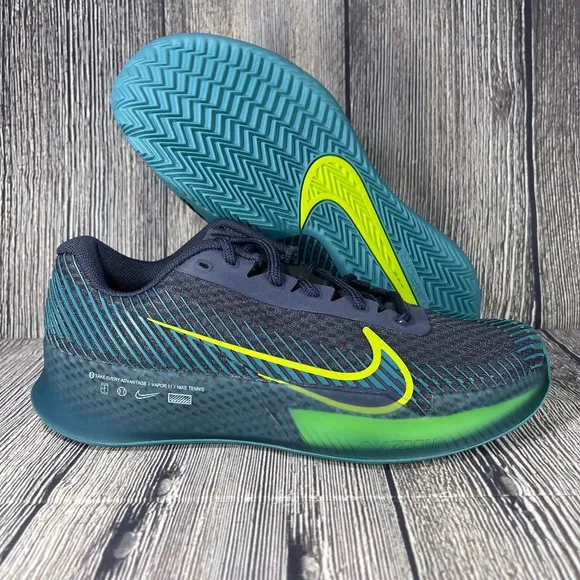 Nike Court Air Zoom Vapor 11 Clay Gridiron Green/Cactus/Teal M6.5 W8 DV2014-003