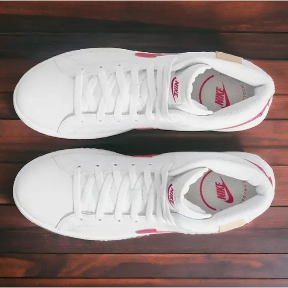 Nike Court Royale 2 Mid CT1725 White Pink Workout Shoes Womens 8.5 NEW In Box