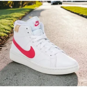 Nike Court Royale 2 Mid CT1725 White Pink Workout Shoes Womens 8.5 NEW In Box