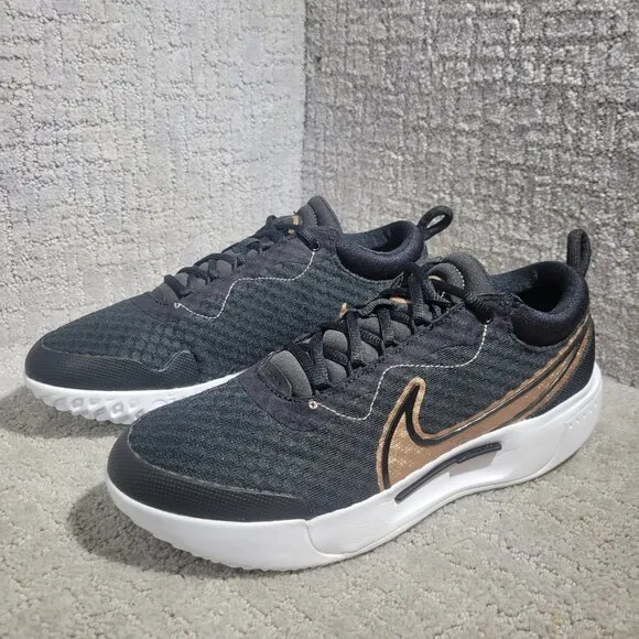 Nike Court Zoom Pro Women's Size 9.5 US Black Bronze Tennis Shoes DH0990-091