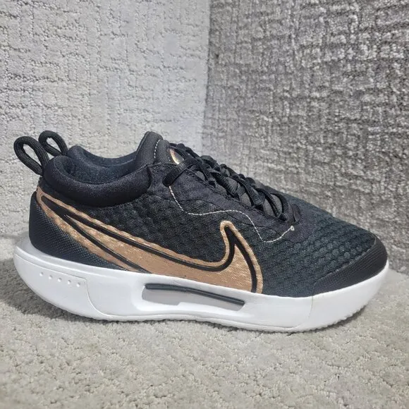 Nike Court Zoom Pro Women's Size 9.5 US Black Bronze Tennis Shoes DH0990-091