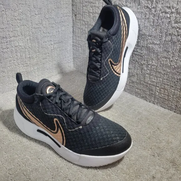 Nike Court Zoom Pro Women's Size 9.5 US Black Bronze Tennis Shoes DH0990-091