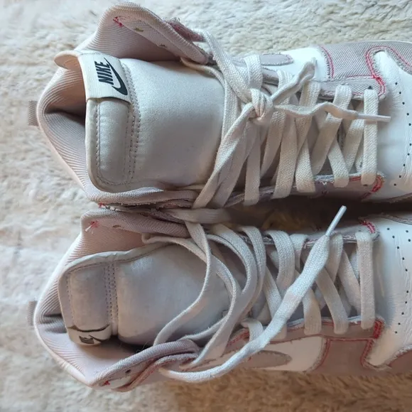 Nike Dunk High 1985 Pink Denim Barely Rose Mens Size 13 High Top Athletic Shoes