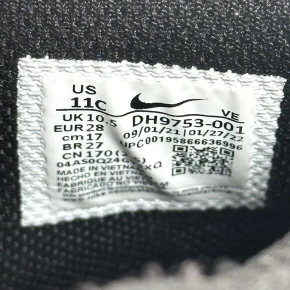Nike‎ Dunk High Shoes Boys Size 11 C Black Top Venom Anthracite DH9753-001