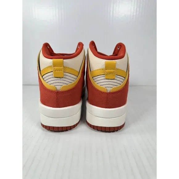 Nike Dunk High Up Rebel Cinnabar Red Yellow Ochre Lapis Womens Size 7 DH3718-600