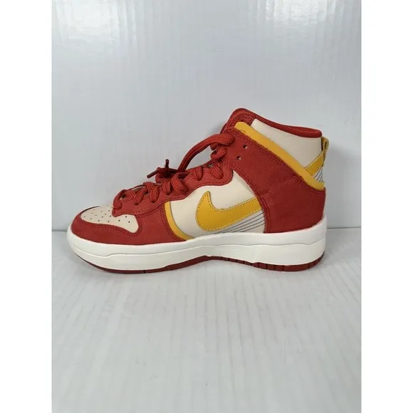 Nike Dunk High Up Rebel Cinnabar Red Yellow Ochre Lapis Womens Size 7 DH3718-600