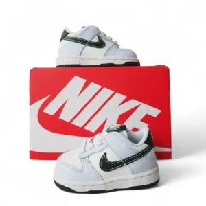 Nike Dunk Low TD 'Grey Green Strike' Sneakers FB9107-107 Infant 2C