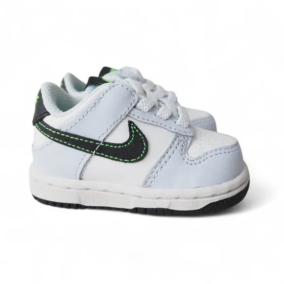 Nike Dunk Low TD 'Grey Green Strike' Sneakers FB9107-107 Infant 2C