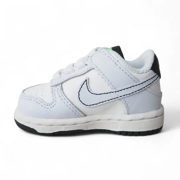Nike Dunk Low TD 'Grey Green Strike' Sneakers FB9107-107 Infant 2C