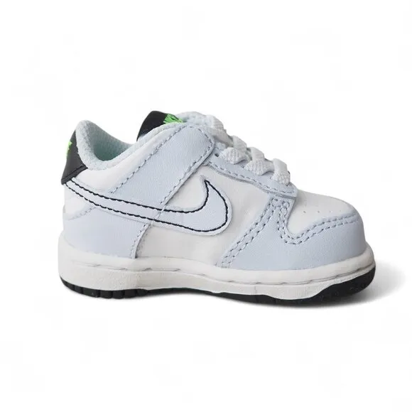Nike Dunk Low TD 'Grey Green Strike' Sneakers FB9107-107 Infant 2C
