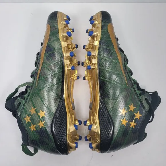 Nike Field General 3 Elite TD Men's Green Gold Football Cleats Us Size 12