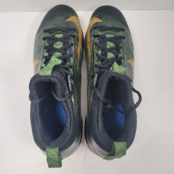 Nike Field General 3 Elite TD Men's Green Gold Football Cleats Us Size 12