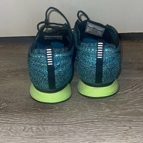 NIKE FLYKNIT RACER blue lagoon size 9 running athletic sneaker