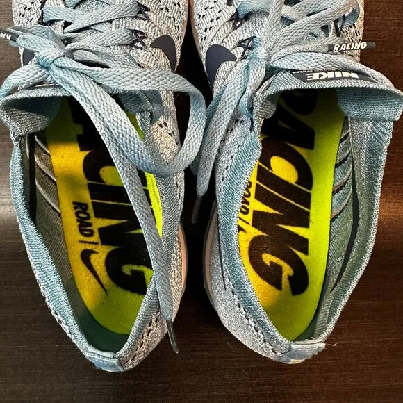 Nike Flyknit Streak Mens size‎ 8.5 Blue Racing Road Running shoes 835994-401