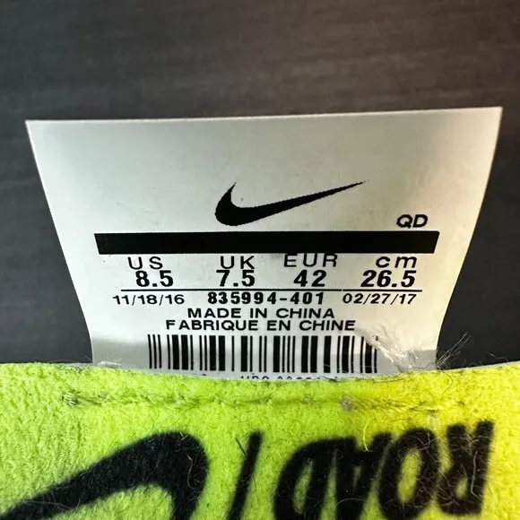 Nike Flyknit Streak Mens size‎ 8.5 Blue Racing Road Running shoes 835994-401