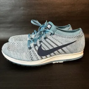 Nike Flyknit Streak Mens size‎ 8.5 Blue Racing Road Running shoes 835994-401