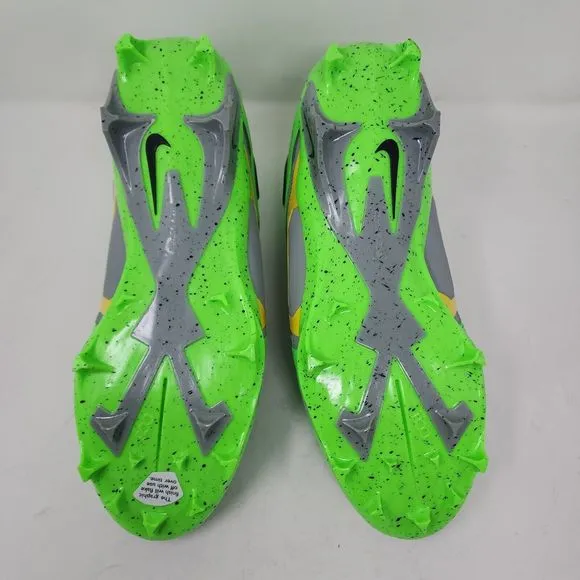 Nike Football Cleats Mens 11.5 Green Alpha Menace Pro 3 Razor Sharp Cuts Logo